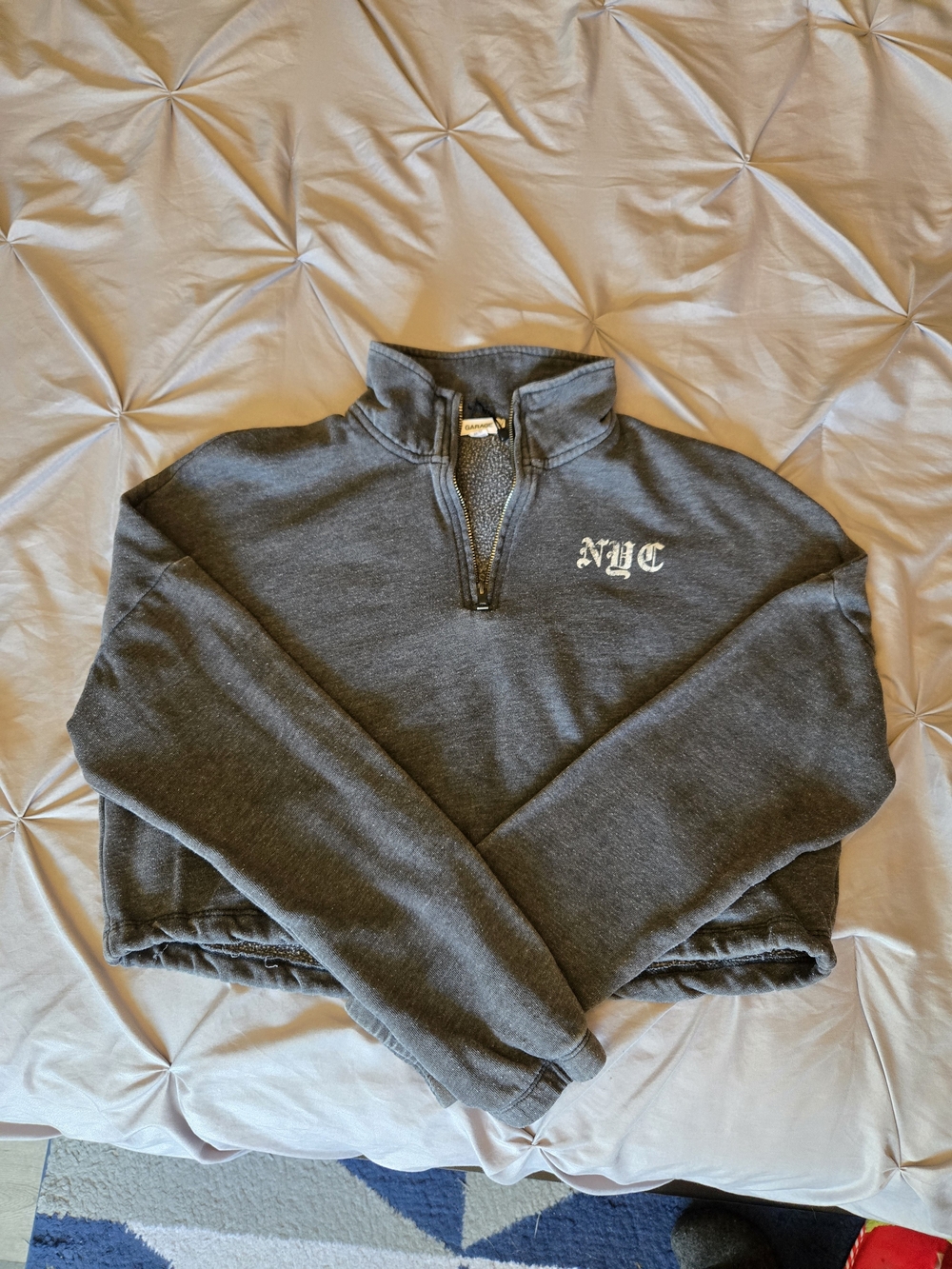 Garage Charcoal NYC Quarter-Zip Pullover Sweater